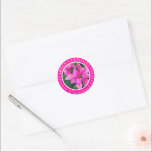 Merry Christmas ラウンドシール<br><div class="desc">クリスマスシーズンにピッタリなポインセチアのシールです☆ 《テキストは自由に加工してください》</div>