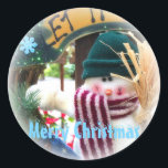 Merry Christmas ラウンドシール<br><div class="desc">クリスマスシーズンにピッタリな可愛いシールです☆ 《テキストは自由に加工してください。》</div>