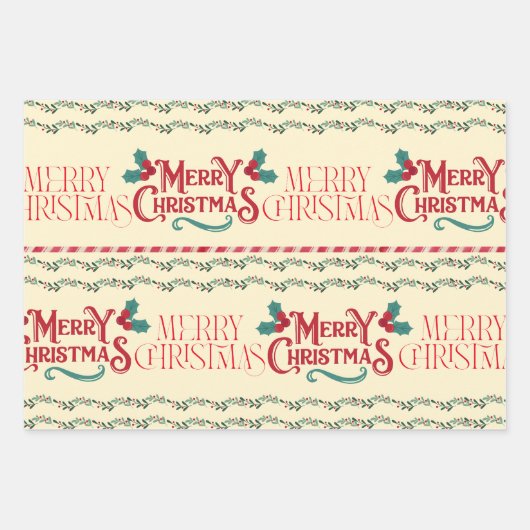 Merry Christmas  ラッピングペーパーシート (正面)