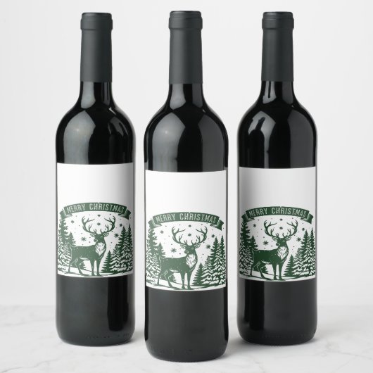 Merry Christmas ワインラベル (ボトル)