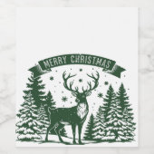 Merry Christmas ワインラベル (シングルラベル)