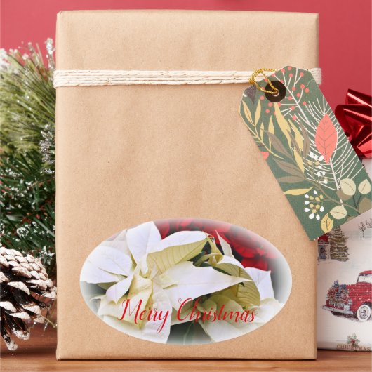 Merry Christmas 楕円形シール (クリスマス)