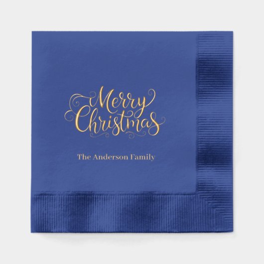 Merry Christmas 箔ナプキン (正面)