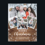 Merry Christmas 素朴 4 PHOTO Collageグリーティング ポストカード<br><div class="desc">Merry Christmas 素朴 4 PHOTO Collageグリーティングポストカード。</div>