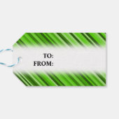 "Merry Christmas!" +緑の線/縞模様 ギフトタグ (裏面横)