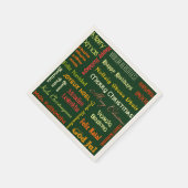 Merry Christmas 違う in Languages スタンダードカクテルナプキン (角)