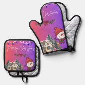 Merry Christmas  鍋つかみ&鍋敷きセット (正面/裏面)