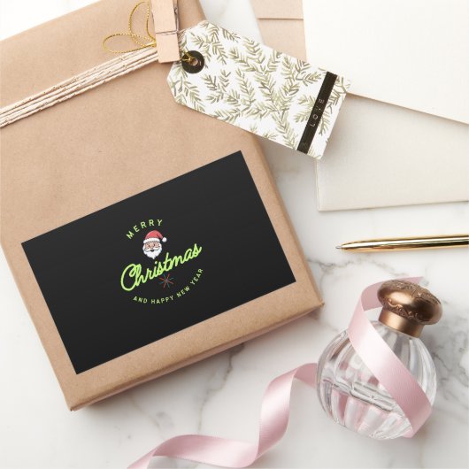 Merry Christmas 長方形シール (ギフト)
