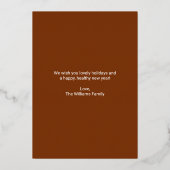 Merry Christmas 1写真実在 箔シーズンカード (裏面)