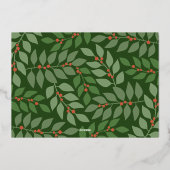 Merry Christmas - 10写真 – スクリプモダント金ゴールド 箔シーズンカード (裏面)