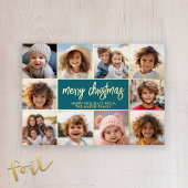 Merry Christmas - 10写真 – スクリプモダント金ゴールド 箔シーズンカード