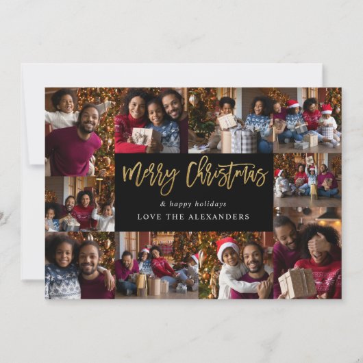 Merry Christmas 10数々の写真 – 黒金ゴールド (正面)