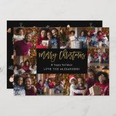 Merry Christmas 10数々の写真 – 黒金ゴールド (正面/裏面)