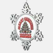 Merry Christmas 122525 スノーフレークピューターオーナメント (右)