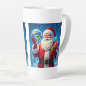 „Merry Christmas“1 カフェラテマグ (右アングル)