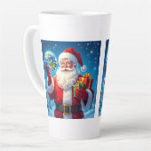 „Merry Christmas“1 カフェラテマグ (左アングル)