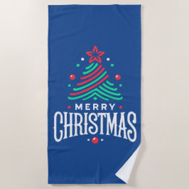 Merry Christmas 1 ビーチタオル