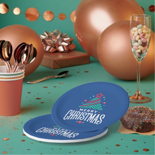 Merry Christmas 1 ペーパープレート (複数)