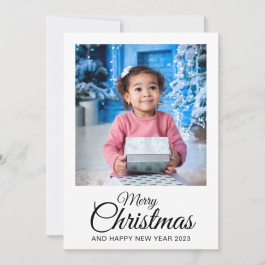Merry Christmas 2の写真のスクリプエレガントト シーズンカード (正面)