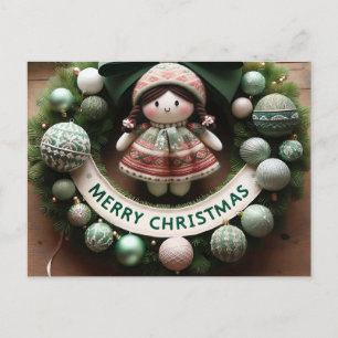 Merry Christmas 2025祝:喜びと暖かさで ポストカード