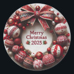 Merry Christmas 2025祝:喜びと暖かさで ラウンドシール<br><div class="desc">クリスマス2025として喜びと感謝の気持ちで祝休日精神を受け入れる！今年は、シーズンの魔法は、愛する人々を一緒に連れて来て、暖かく、笑い、忘れられない思い出で家を満たす。</div>
