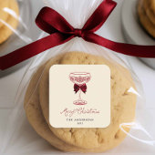 Merry Christmas 2025 Favor Sticker スクエアシール