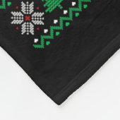 Merry Christmas 2025 Irish Setter Santa Hat Ugly X フリースブランケット (角)