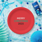 MERRY CHRISTMAS 2025 PAPER PLATES ペーパープレート (パーティー)