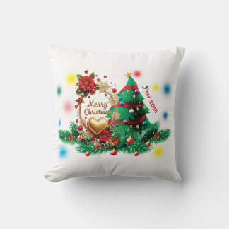 Merry Christmas 2025 Pillow クッション