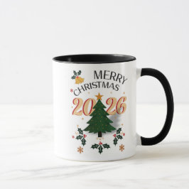 Merry Christmas 2026 Mug – Festive Holiday Coffee  マグカップ