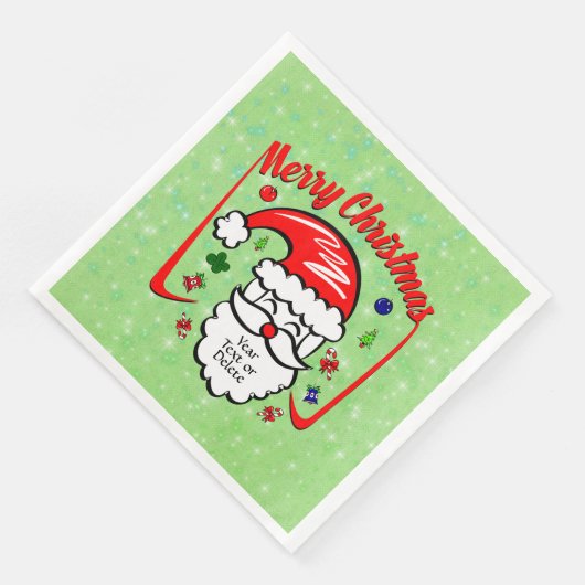 Merry Christmas 20xx Santa with Hat & Sparkles (コーナー)