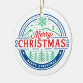 Merry Christmas 2 セラミックオーナメント (左)