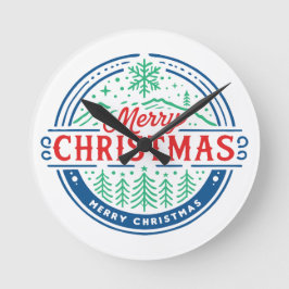 Merry Christmas 2 ラウンド壁時計