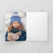 Merry Christmas 2 Photo Greenery Foliage シーズンカード (内部)