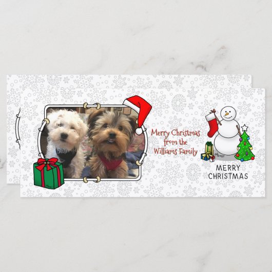 Merry Christmas 2 Tree Stocking Snowman (正面/裏面)