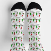 Merry Christmas 2 Tree Stocking Snowman ソックス (上部)
