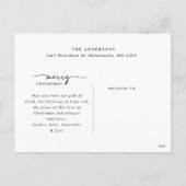 Merry Christmas 3写真コラージュのスクリプモダント シーズンポストカード (裏面)