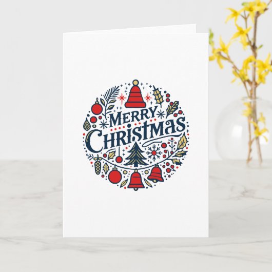 Merry Christmas 3 カード (黄色い花)