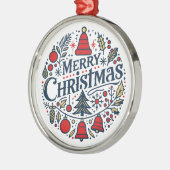 Merry Christmas 3 メタルオーナメント (左)