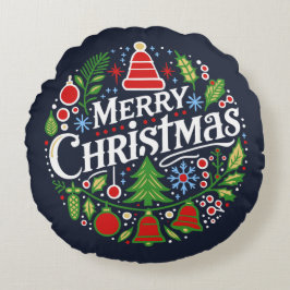 Merry Christmas 3 ラウンドクッション