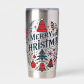 Merry Christmas 3 保温保冷タンブラー (正面)