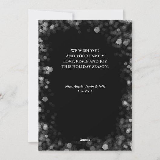 Merry Christmas 3 Photo Collage シーズンカード (裏面)