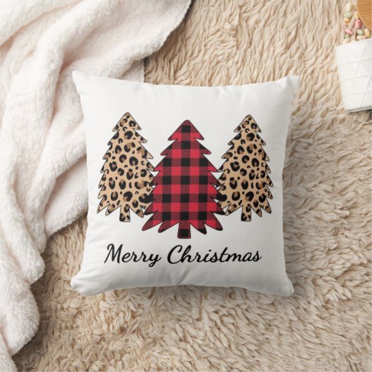 Merry Christmas 3 tree prints, Pillow Print. クッション (ブランケット)