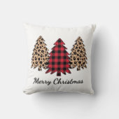 Merry Christmas 3 tree prints, Pillow Print. クッション (正面)