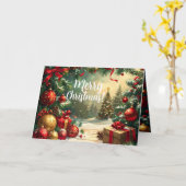 Merry Christmas 5 Image  カード (黄色い花)