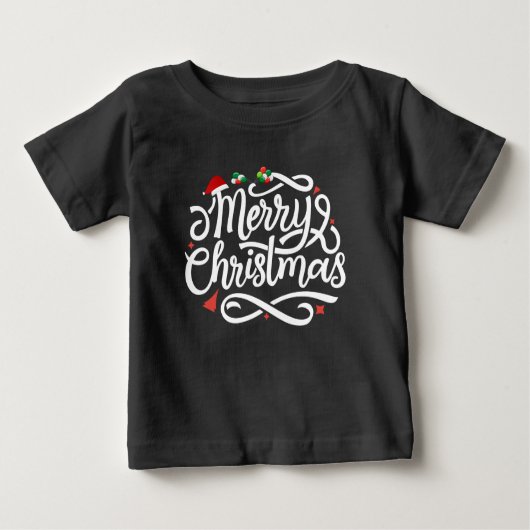 Merry Christmas-61039 ベビーTシャツ (正面)