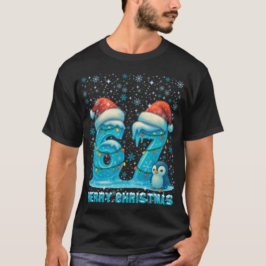 Merry Christmas 67 Frozen Numbers Tシャツ (正面)