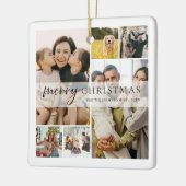 Merry Christmas 6 Photo Collage セラミックオーナメント (左)