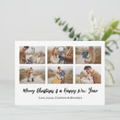 Merry Christmas 6 Photo Collage  招待状 (スタンド正面)