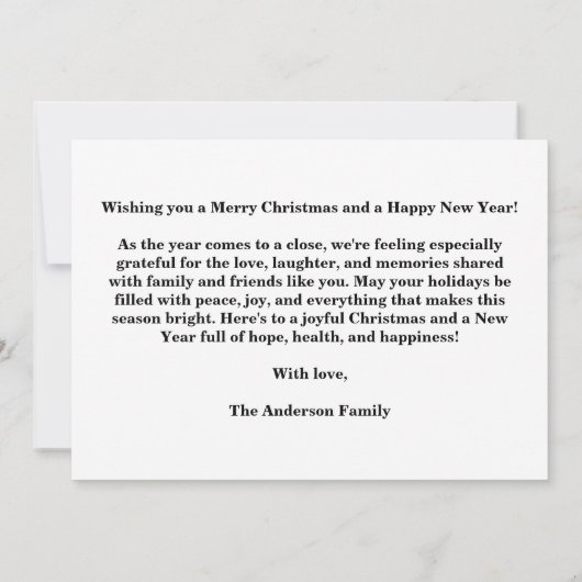 Merry Christmas 6 Photo Collage 招待状 (裏面)